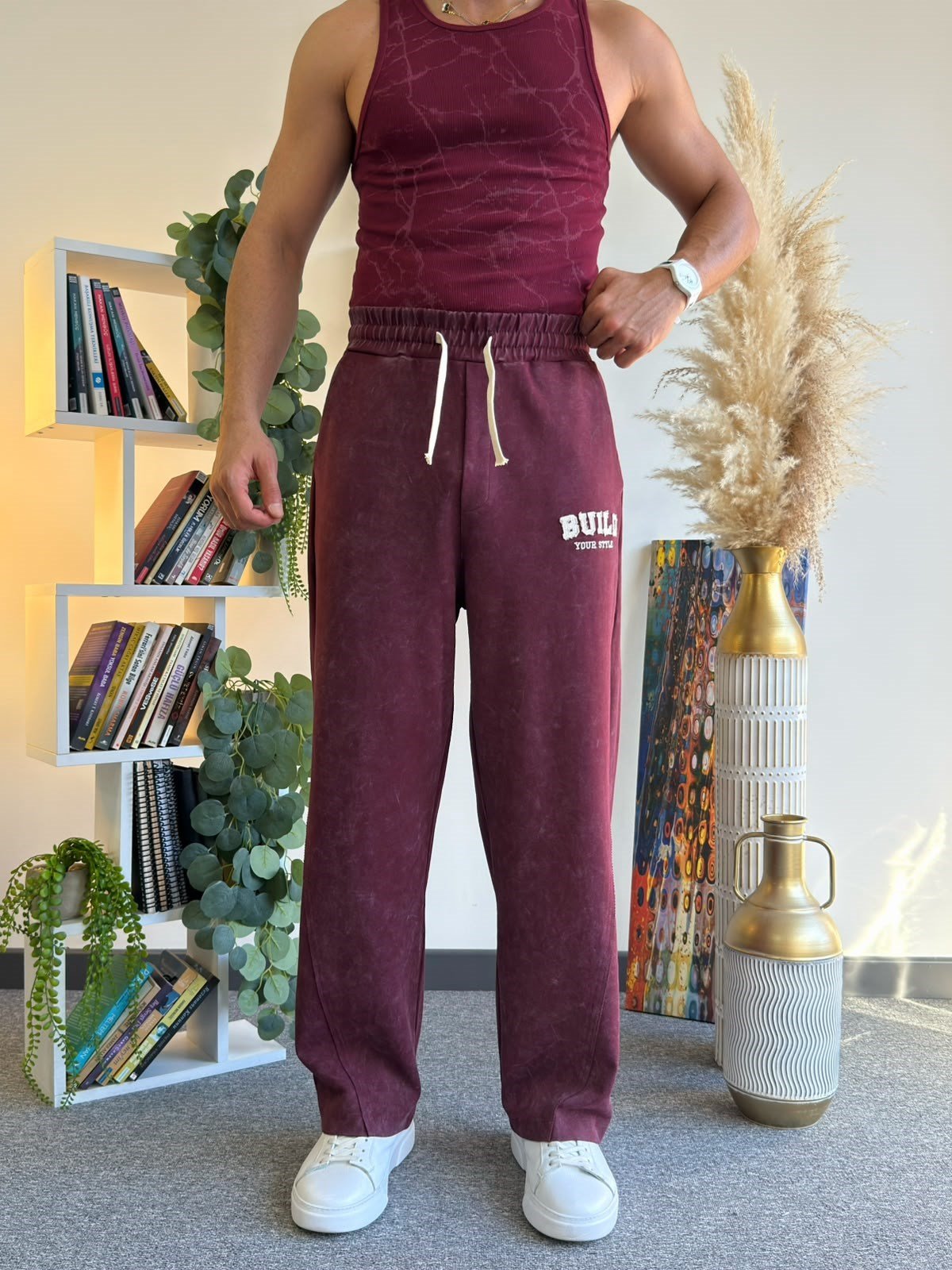 Build Nakışlı Baggy Eşofman