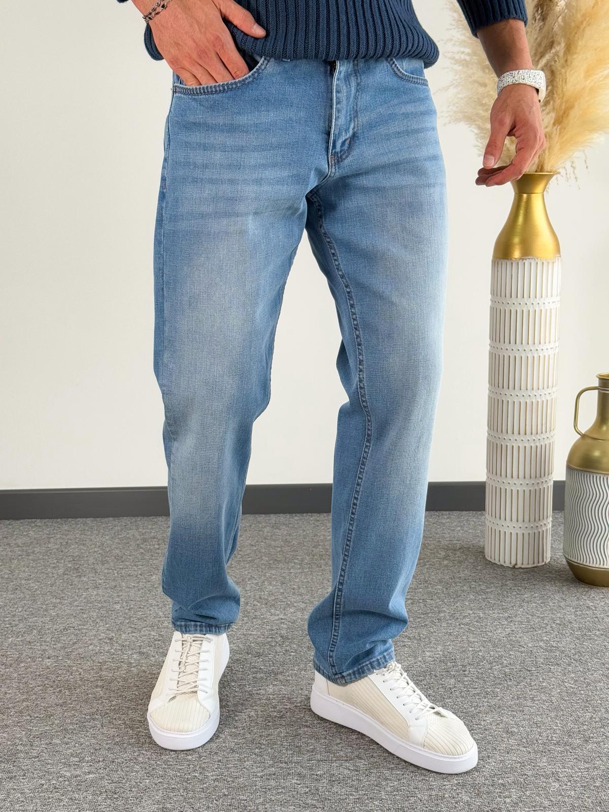 Gökyüzü Mavisi Regular Kalıp Kot Pantolon Jeans 
