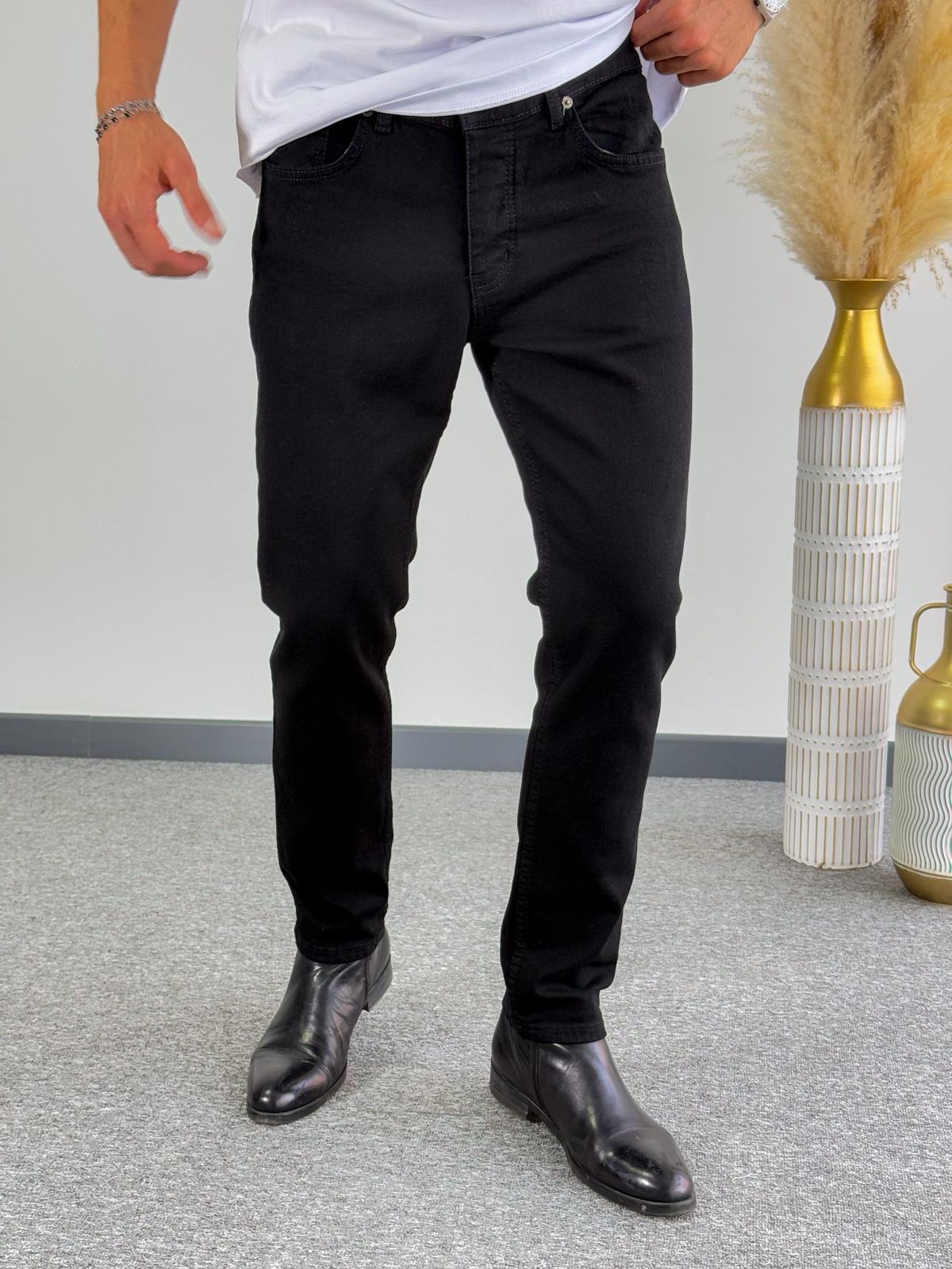 Siyah Regular Kalıp Kot Pantolon Jeans 