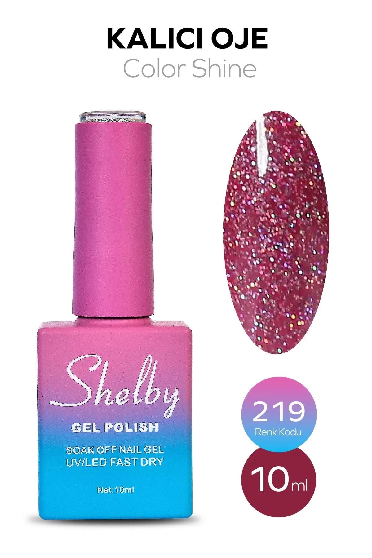 SHELBY 10 ML. A219 IŞILTILI RENKLİ KALICI OJE