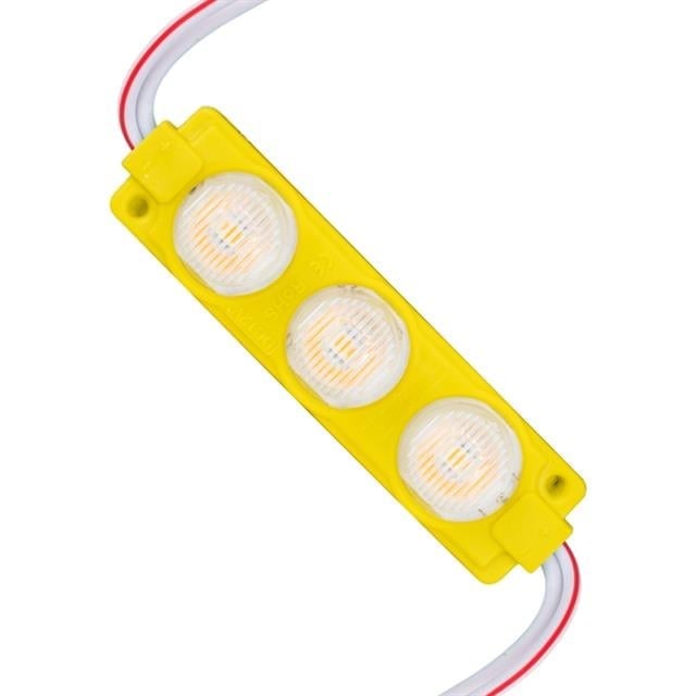 12 Volt 3 Watt Sarı LED Modül - 74x20 mm - 3030 Çip