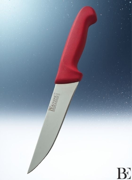 BeKnife Bemiral Bıçak No.0 12 cm 10151.12 Fibrox Kaymaz Saplı Kasap Bıçağı 30mm X 120mm X 2.5mm Kırmızı