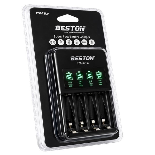 Beston C9012LA AA/AAA 4'lü Ekranlı Hızlı Pil Şarj Cihazı