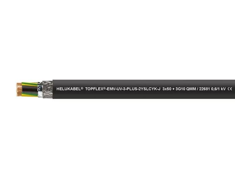 HELUKABEL 22683 TOPFLEX®-EMV-UV-3-PLUS-2YSLCYK-J Güç Kablosu – 3 x 95 + 3 G 16 mm² (Siyah)