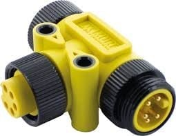 Murr Elektronik 7700-A5T01-0000000 Mini (7/8) 5 Pole T Konnektör (1 Erkek / 2 Dişi)
