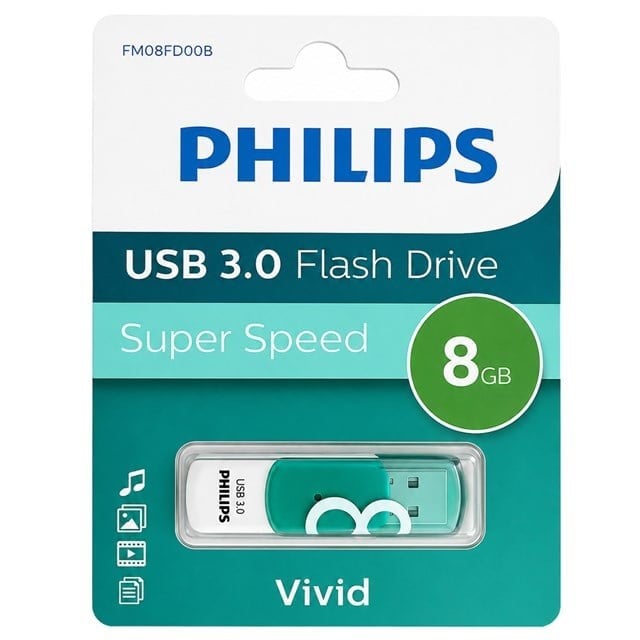 Philips FM08FD00B Vivid 8GB USB 3.0 Super Speed Flash Bellek
