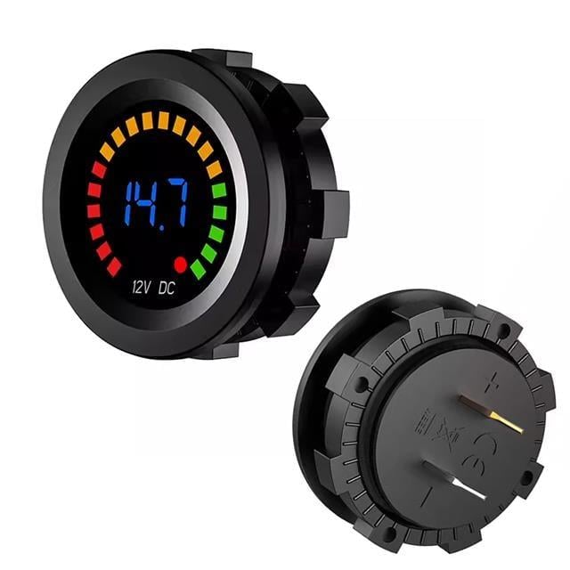 PowerMaster IC-230E 6-18 Volt Voltmetre Pano Tipi Akü Göstergeli 28 Mm