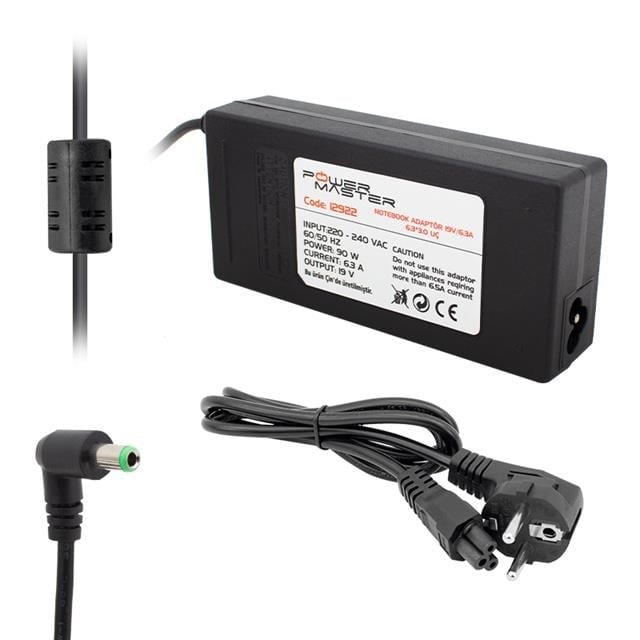 Powermaster PM-12922 Toshiba Uyumlu 19V 6.3A Notebook Adaptörü 6.3x3.0mm Uçlu Şarj Cihazı