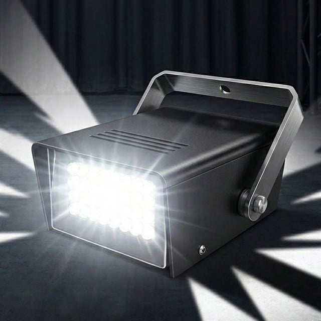 Powermaster PM-25925 Sese Duyarlı 32 Ledli Ayarlanabilir Yanıp Sönen Strobe Beyaz Sahne Işığı