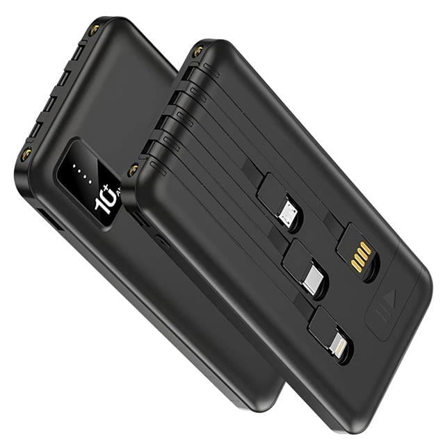 Powerway TX109 10.000mAh Kablolu Dijital Göstergeli Fenerli Powerbank Dahili Telefon Stand (MİCRO - TYPE C - LİGHTNİNG)