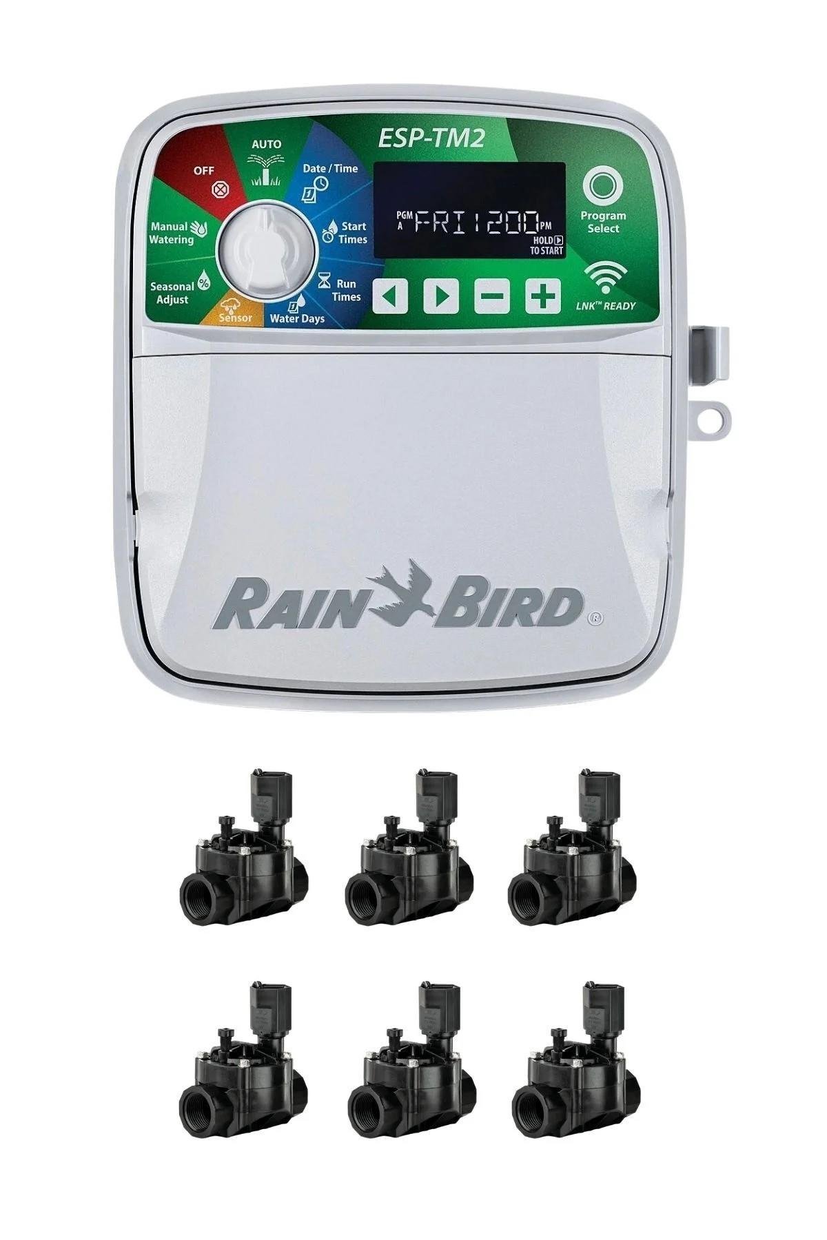 Rain Bird Kontrol Ünitesi ve Solenoid Vana Seti (4-6-8 İstasyon) – 6 İstasyon / 6 Vana