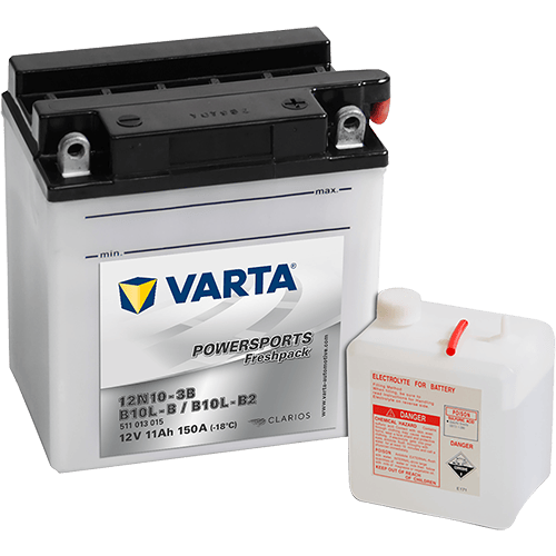 VARTA Powersports Freshpack 12V 11Ah 150A – 12N10-3B / B10L-B / B10L-B2 | Motosiklet & Hafif Araç Aküsü