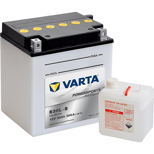 VARTA Powersports Freshpack 12V 30Ah 300A – B30L-B | Motosiklet & Hafif Araç Aküsü