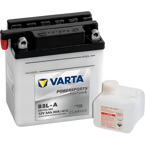 VARTA Powersports Freshpack 12V 3Ah 30A – B3L-A | Kompakt Motosiklet Aküsü