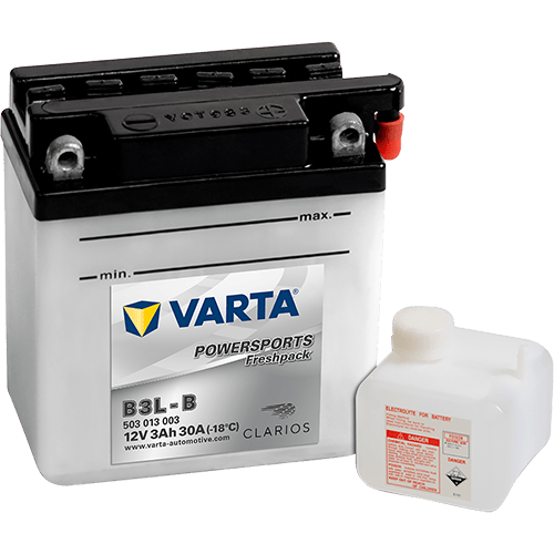 VARTA Powersports Freshpack 12V 3Ah 30A – B3L-B | Kompakt Motosiklet Aküsü