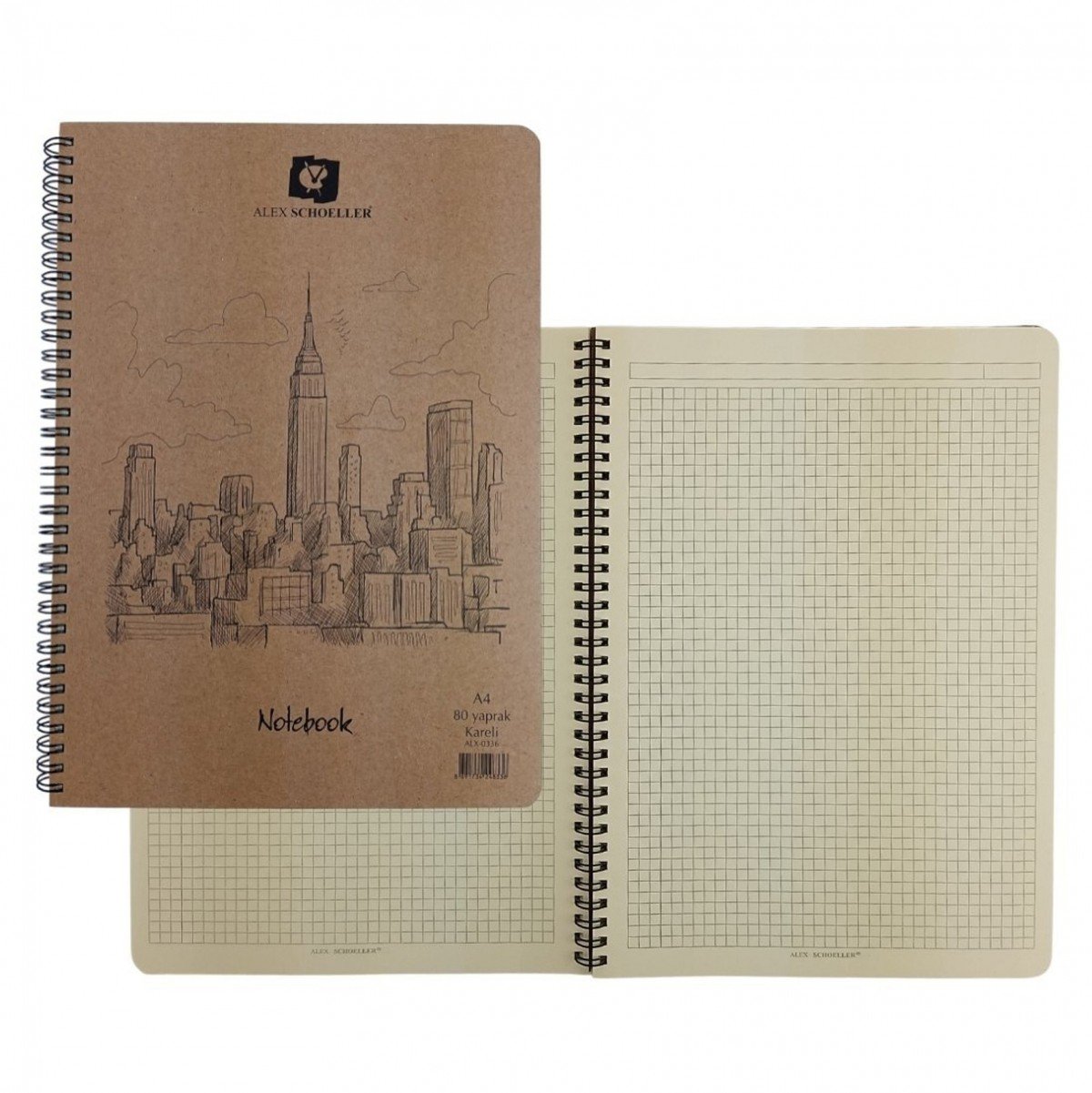 A4 KRAFT DEFTER 80 YP KARELİ PAKET :12 Lİ