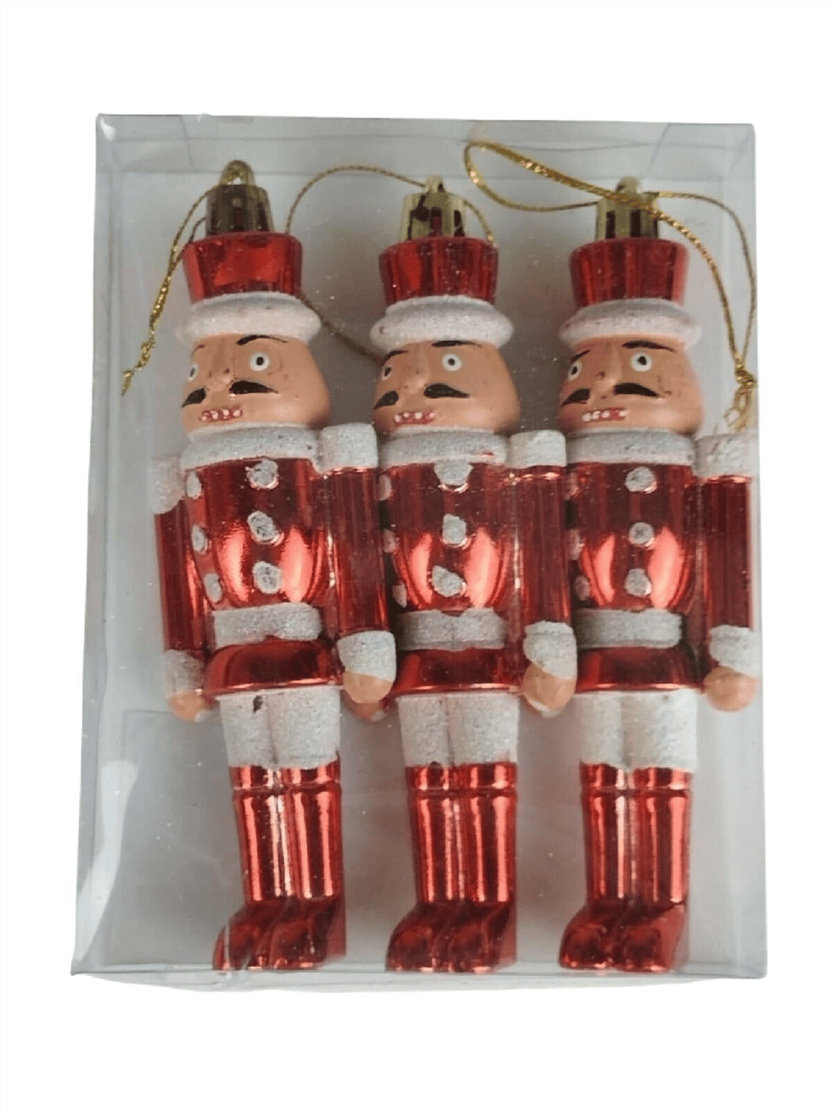 AĞAÇ SÜSÜ 13 CM KURŞUN ASKER 3 LÜ