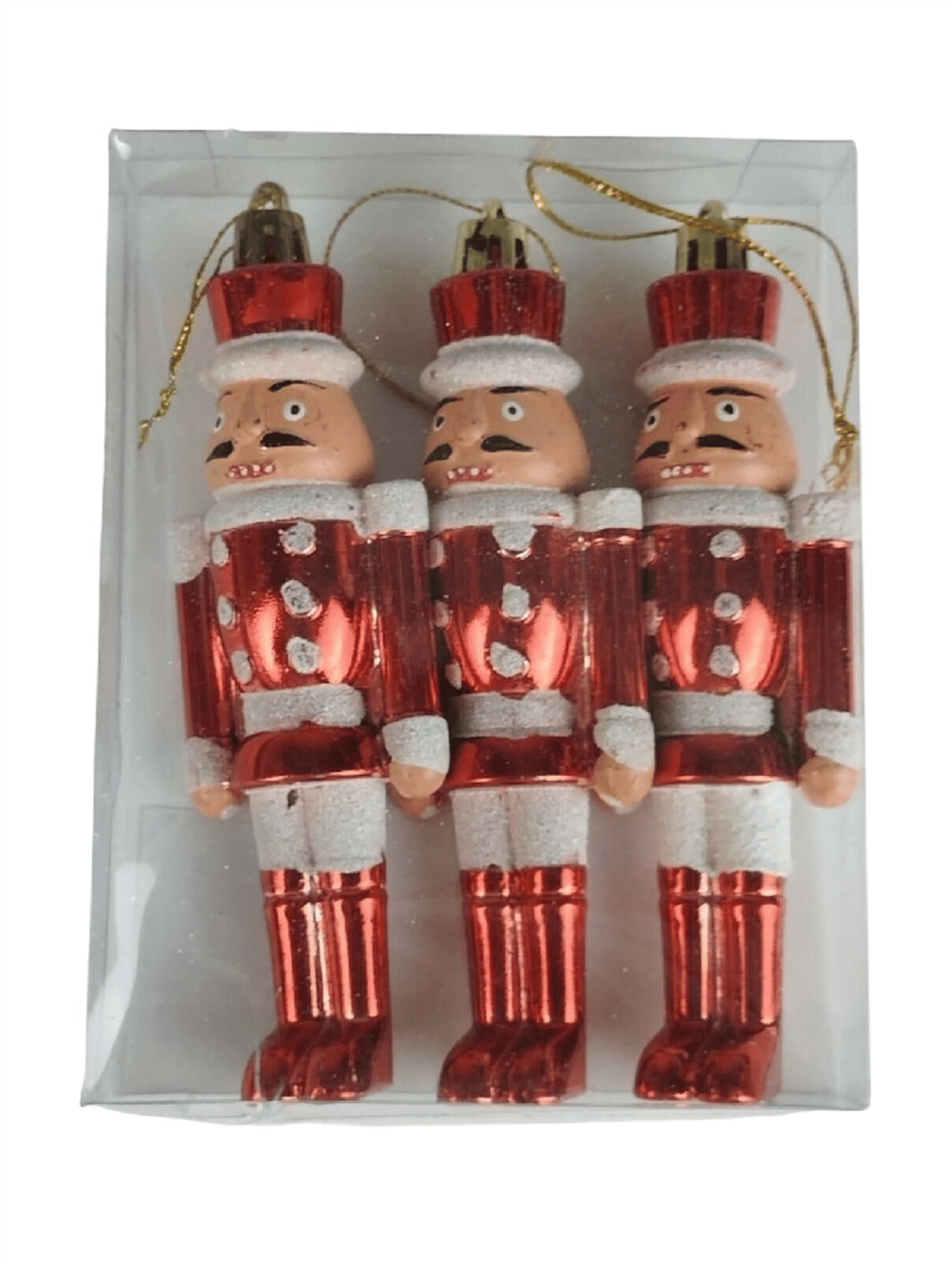 AĞAÇ SÜSÜ 13 CM KURŞUN ASKER 3 LÜ