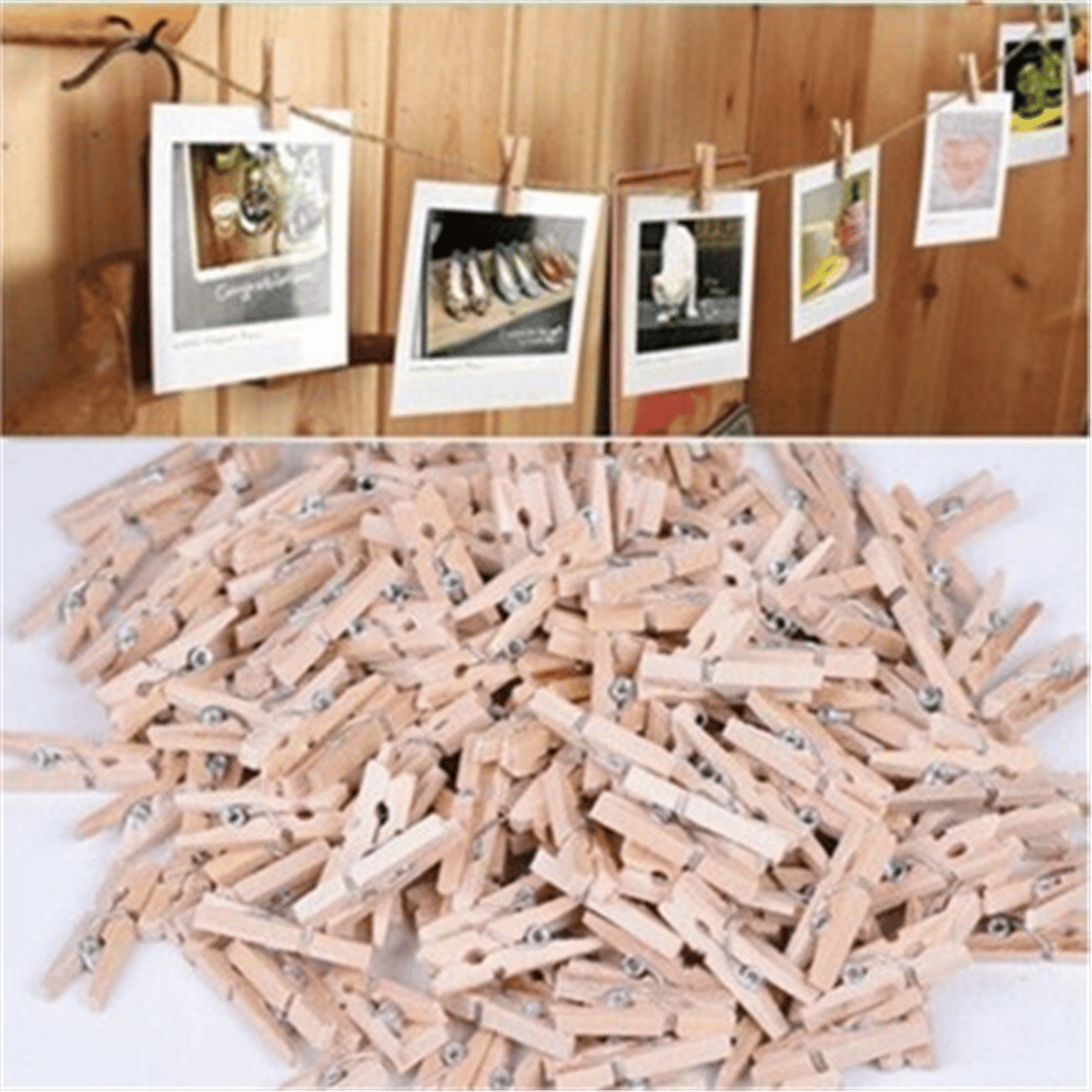 AHŞAP MİNİ MANDAL 50 Lİ PAKET