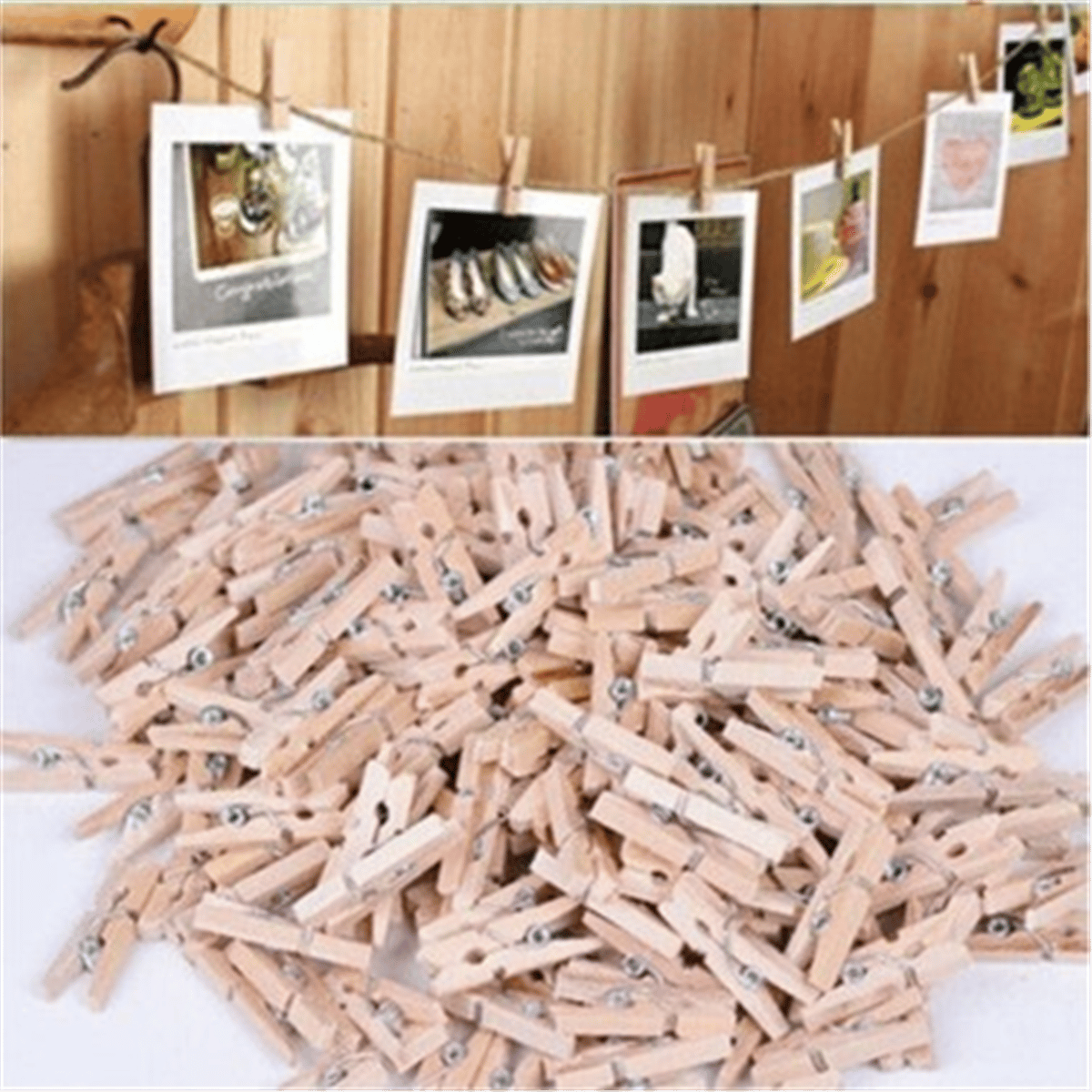 AHŞAP MİNİ MANDAL 50 Lİ PAKET