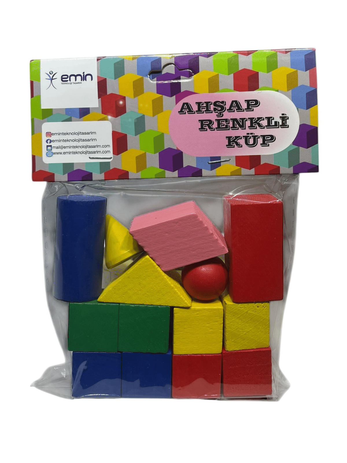 AHŞAP RENKLİ GEOMETRİ KÜP KOD:5051