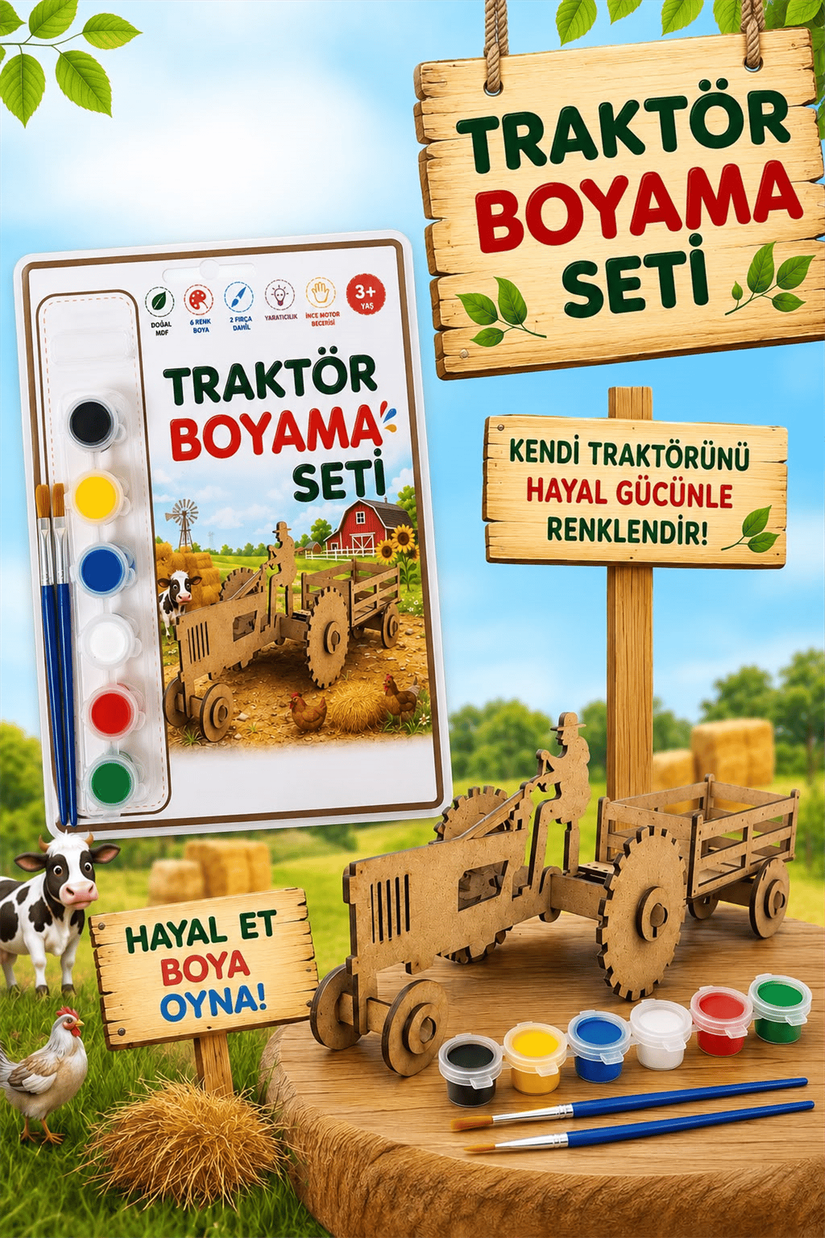 ALG-6015 TRAKTÖR AHŞAP BOYAMA SETİ