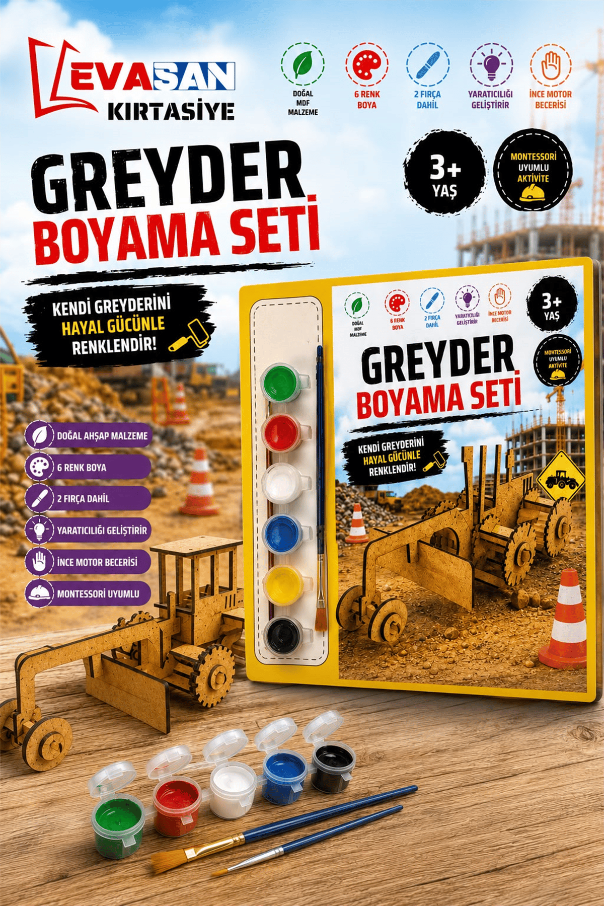 ALG-6016 GREYDER AHŞAP BOYAMA SETİ