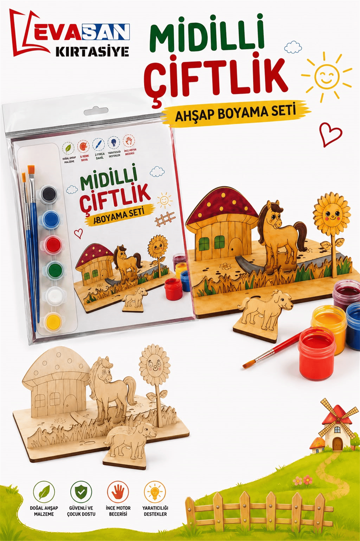 ALG-6022 MİDİLLİ ÇİFTLİK BOYAMA SETİ