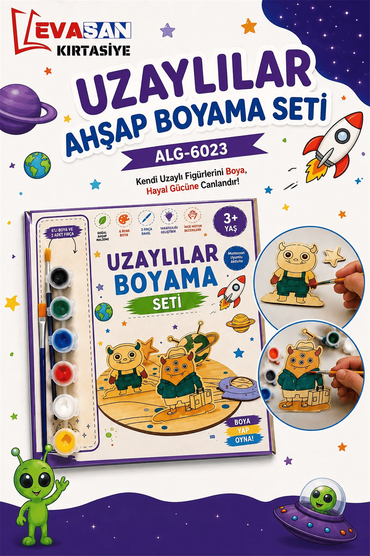 ALG-6023 UZAYLILAR BOYAMA SETİ 