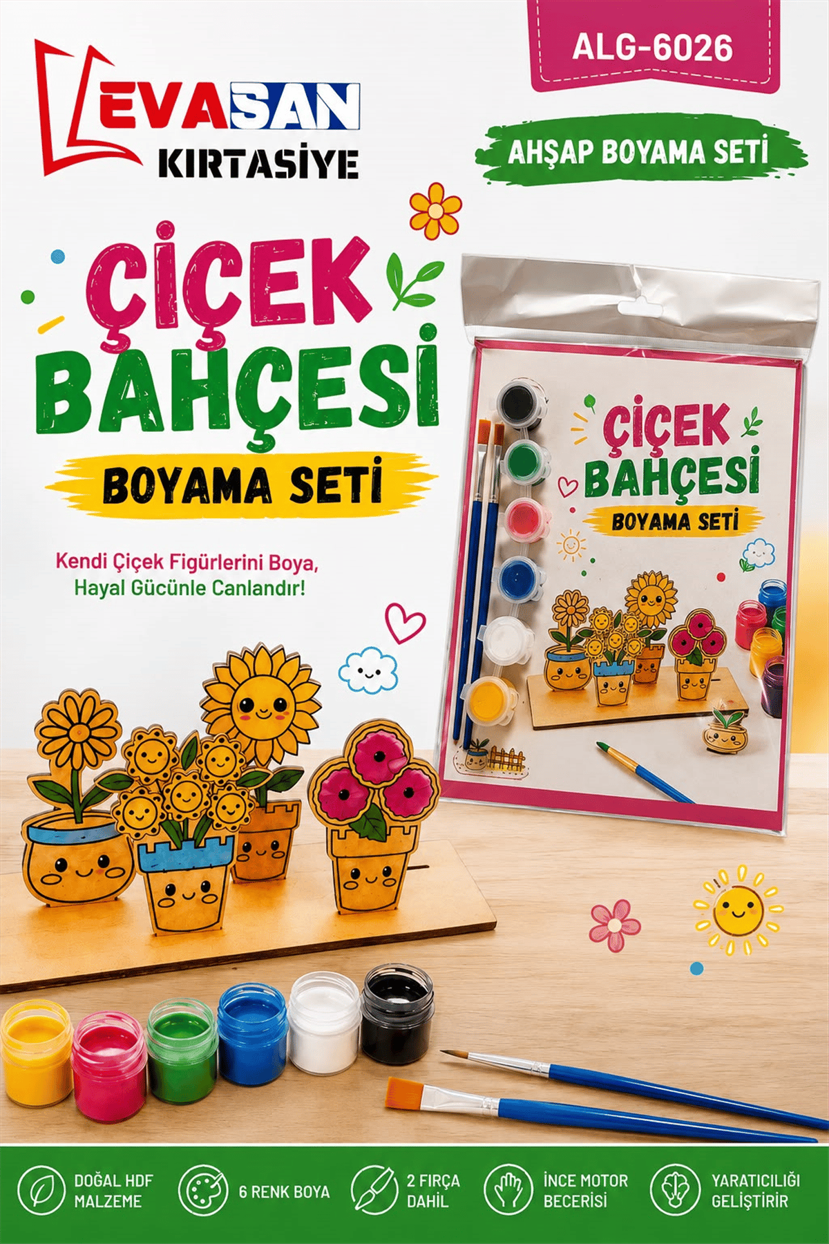 ALG-6026 ÇİÇEK BAHÇESİ  BOYAMA SETİ 