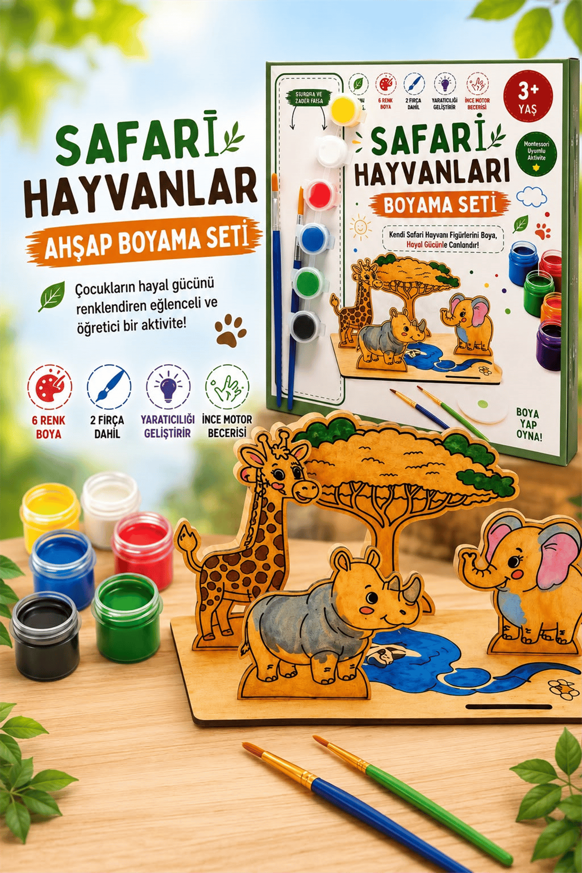 ALG-6029 SAFARİ HAYVANLARI BOYAMA SETİ