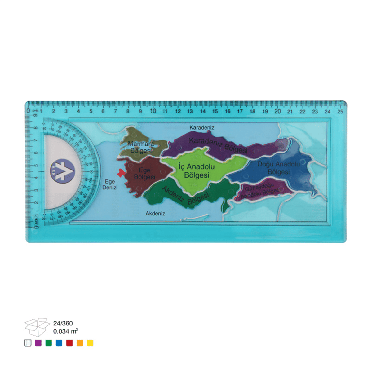 ARK 110 TÜRKİYE HARİTASI ŞABLONU 24 LÜ PAKET *360