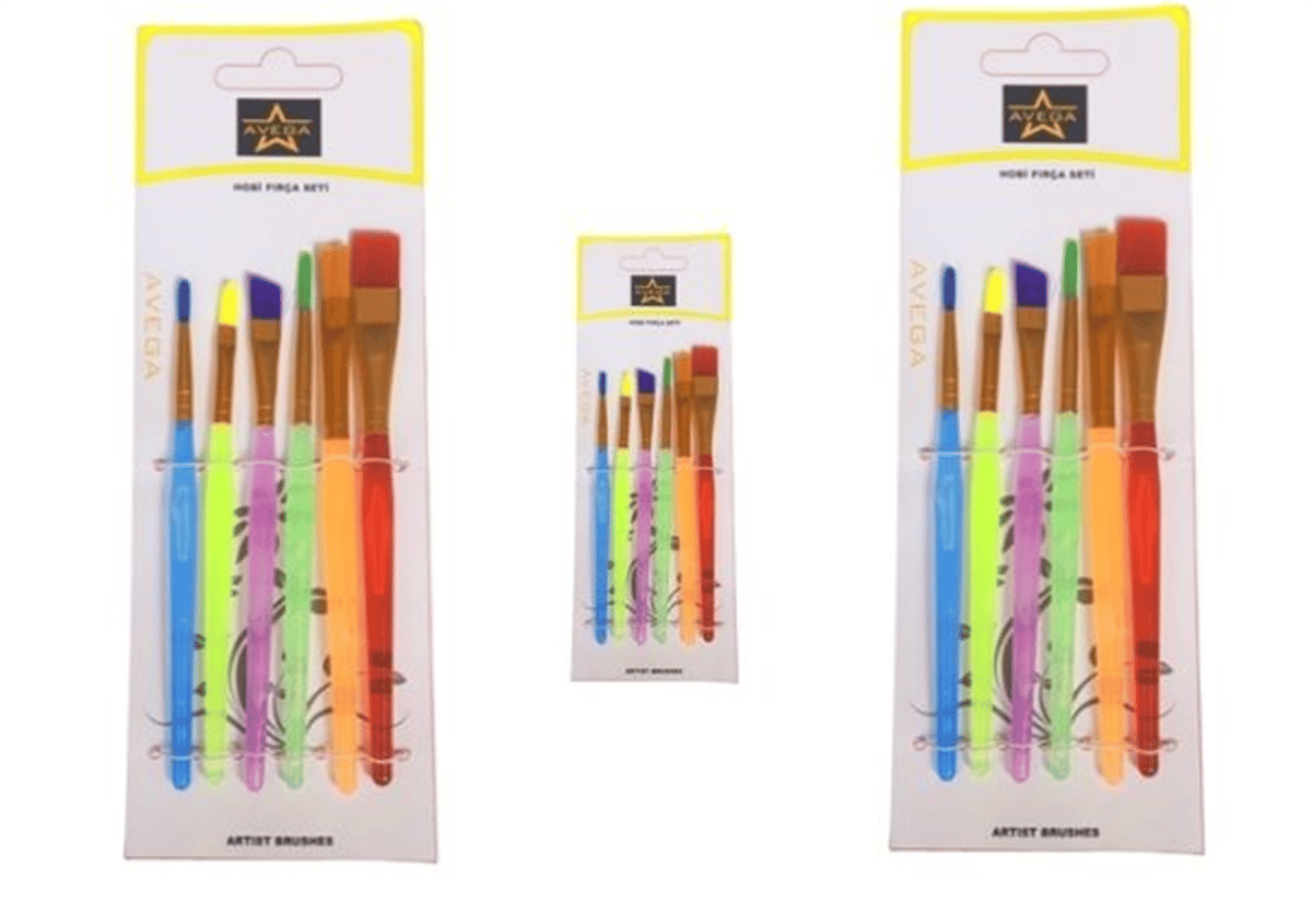 AVEGA 6 LI FIRÇA SETİ AVG-30 PAKET:12 Lİ