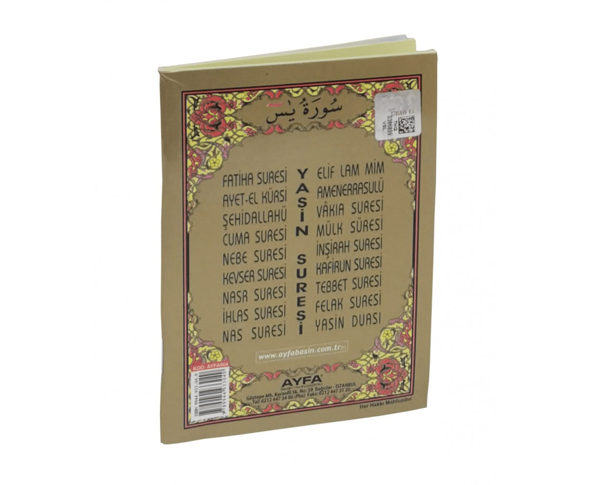AYFA 014 RAHLE BOY 41 YASİN-İ ŞERİF 3 ÖZELLİKLİ 