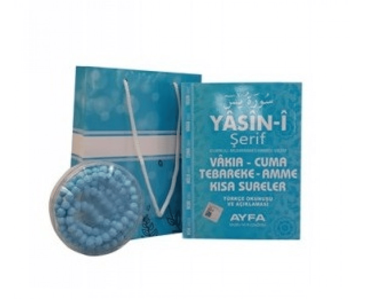 AYFA 245 MAVİ KARTON ÇANTALI ÇANTA BOY YASİN 128 SAYFA