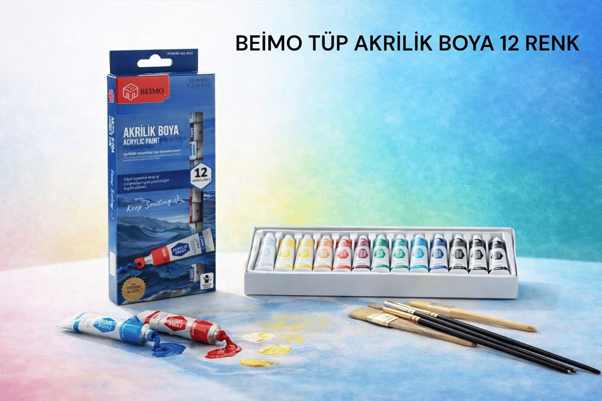 BEİMO 12 RENK TÜP AKRİLİK BOYA