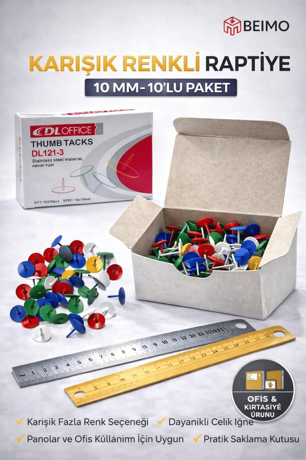 BEİMO HARİTA ÇİVİSİ 10 MM PK:10 LU