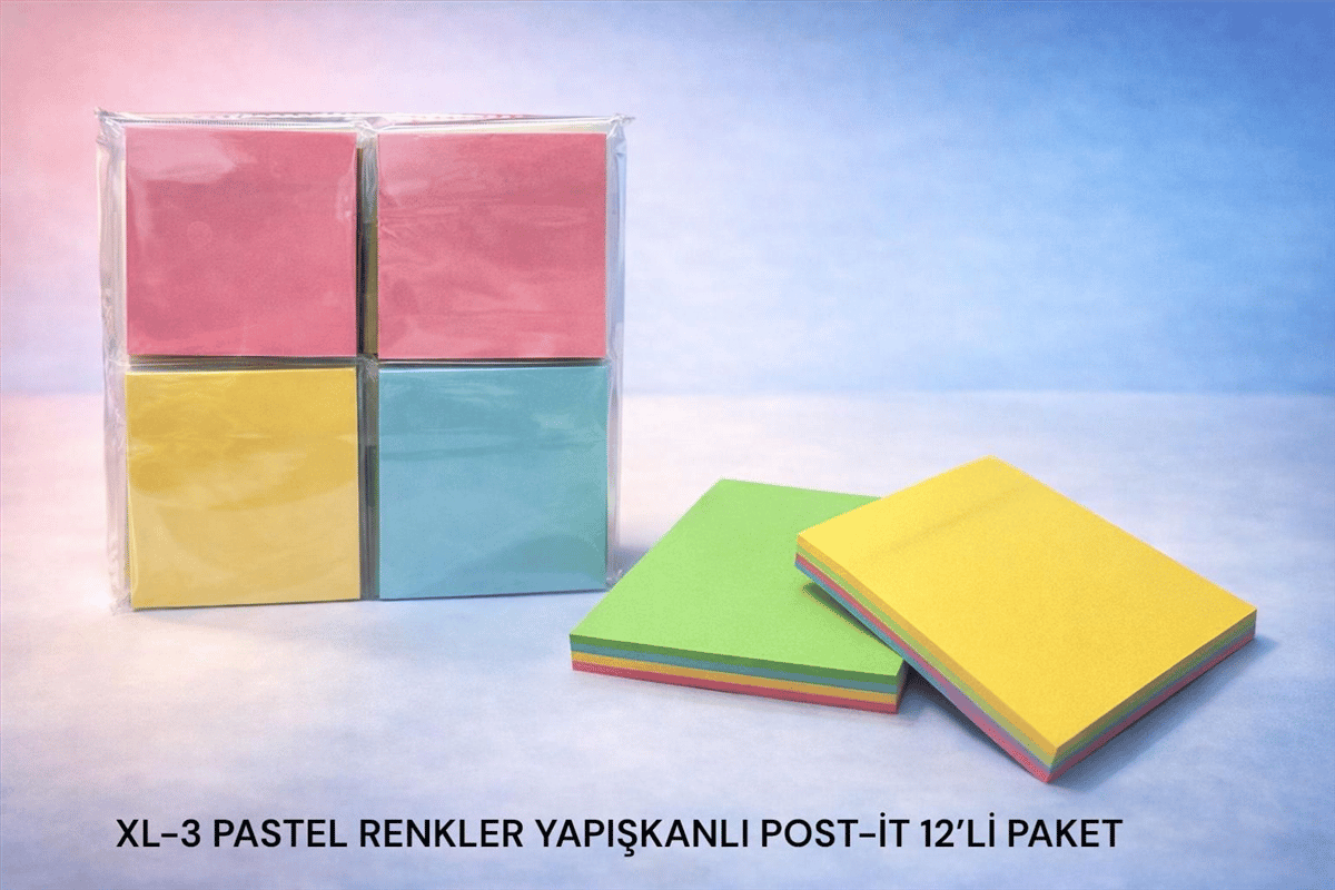 BEİMO XL-5 76X76 PASTEL RENKLER YAPIŞKANLI POSTİT PK:12 Lİ