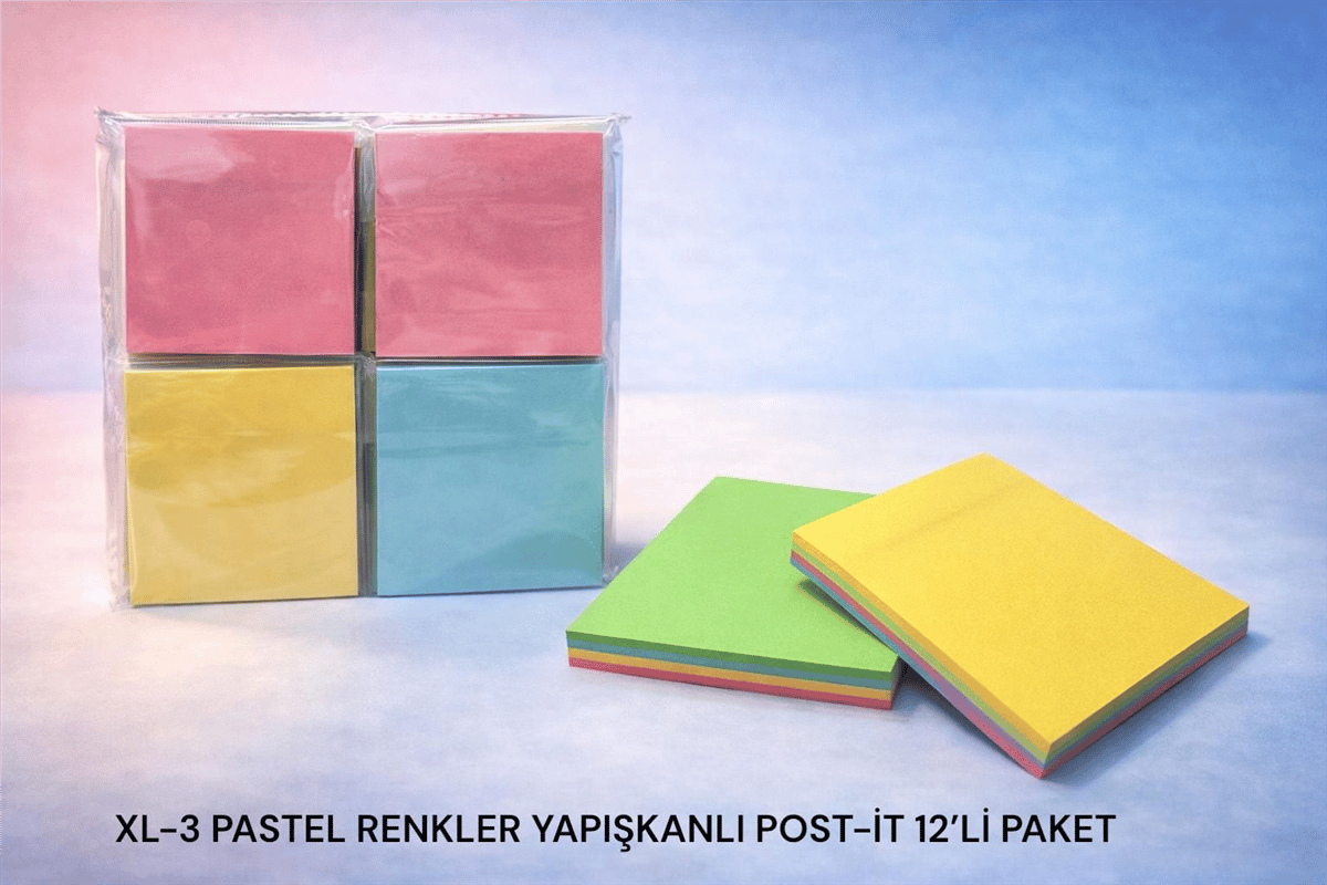 BEİMO XL-5 76X76 PASTEL RENKLER YAPIŞKANLI POSTİT PK:12 Lİ
