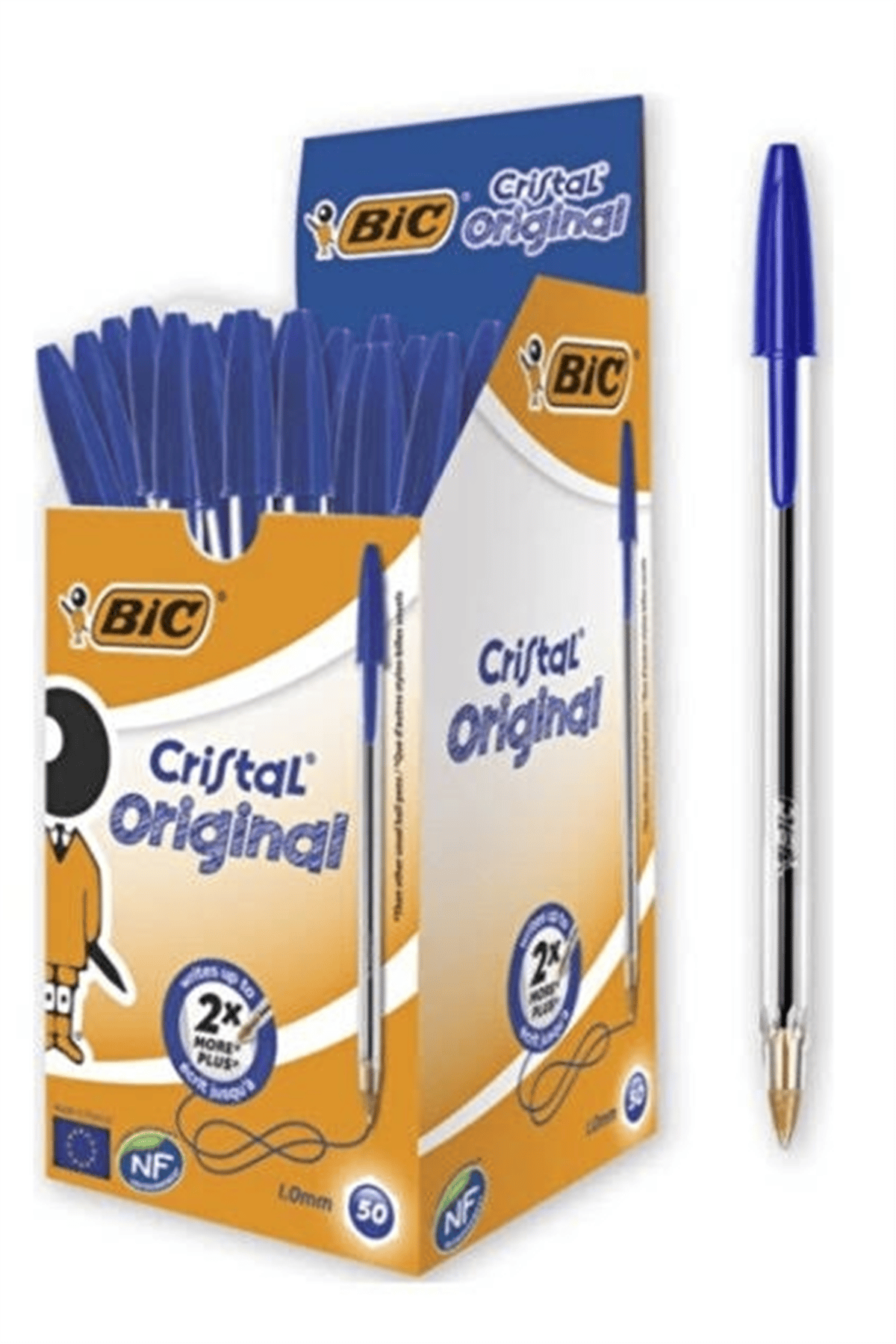 BİC CRİSTAL ORİGİNAL MAVİ TÜKENMEZ KALEM 50 Lİ PK