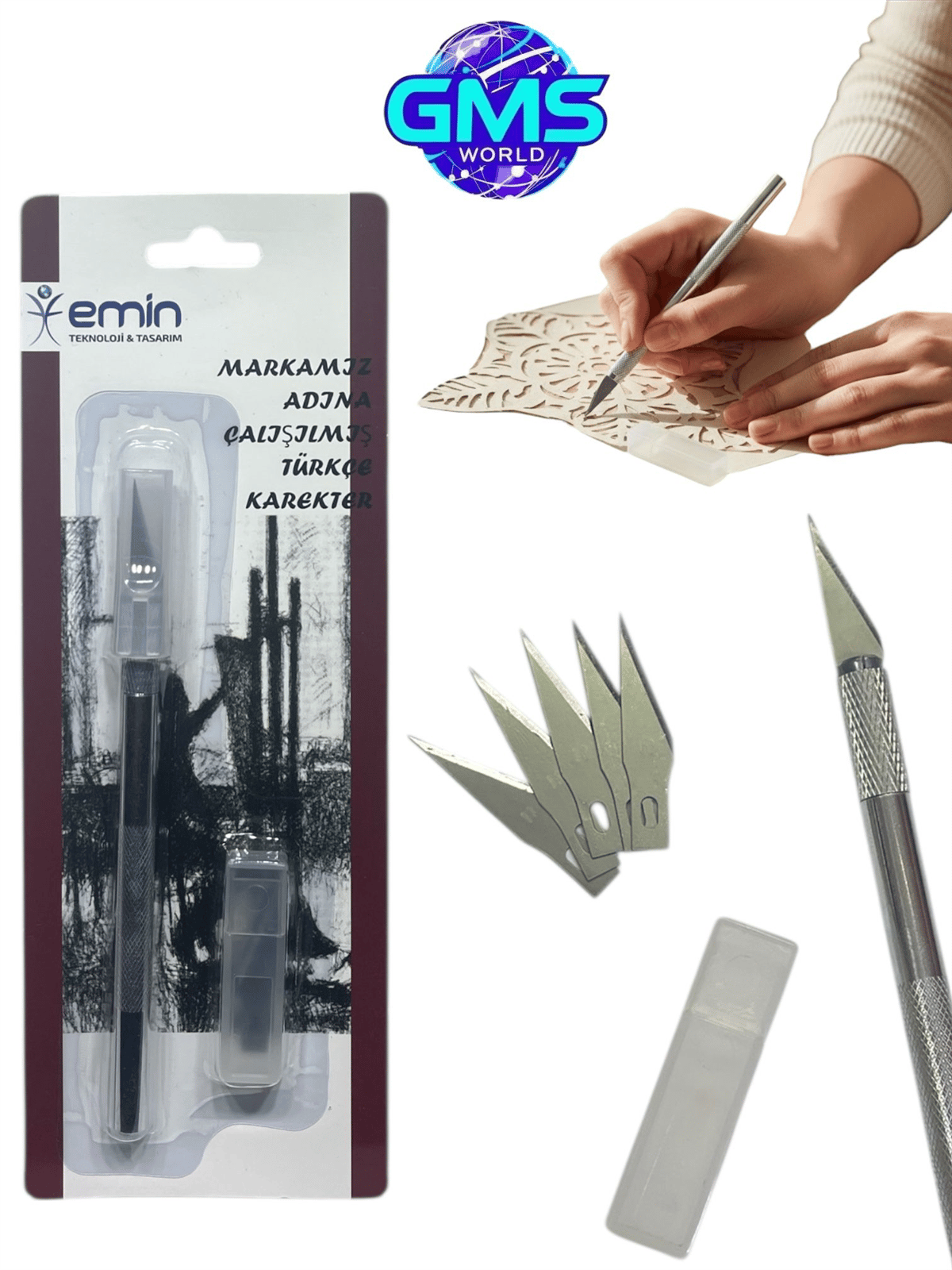 BİSTİRÜ KRETUAR SETİ / 5 ADET YEDEK BIÇAK HEDİYELİ KOD: EM-1020