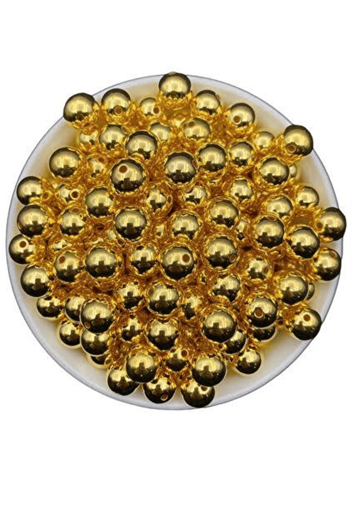 BONCUK PARLAK METALİK GOLD 12 MM 40 LI