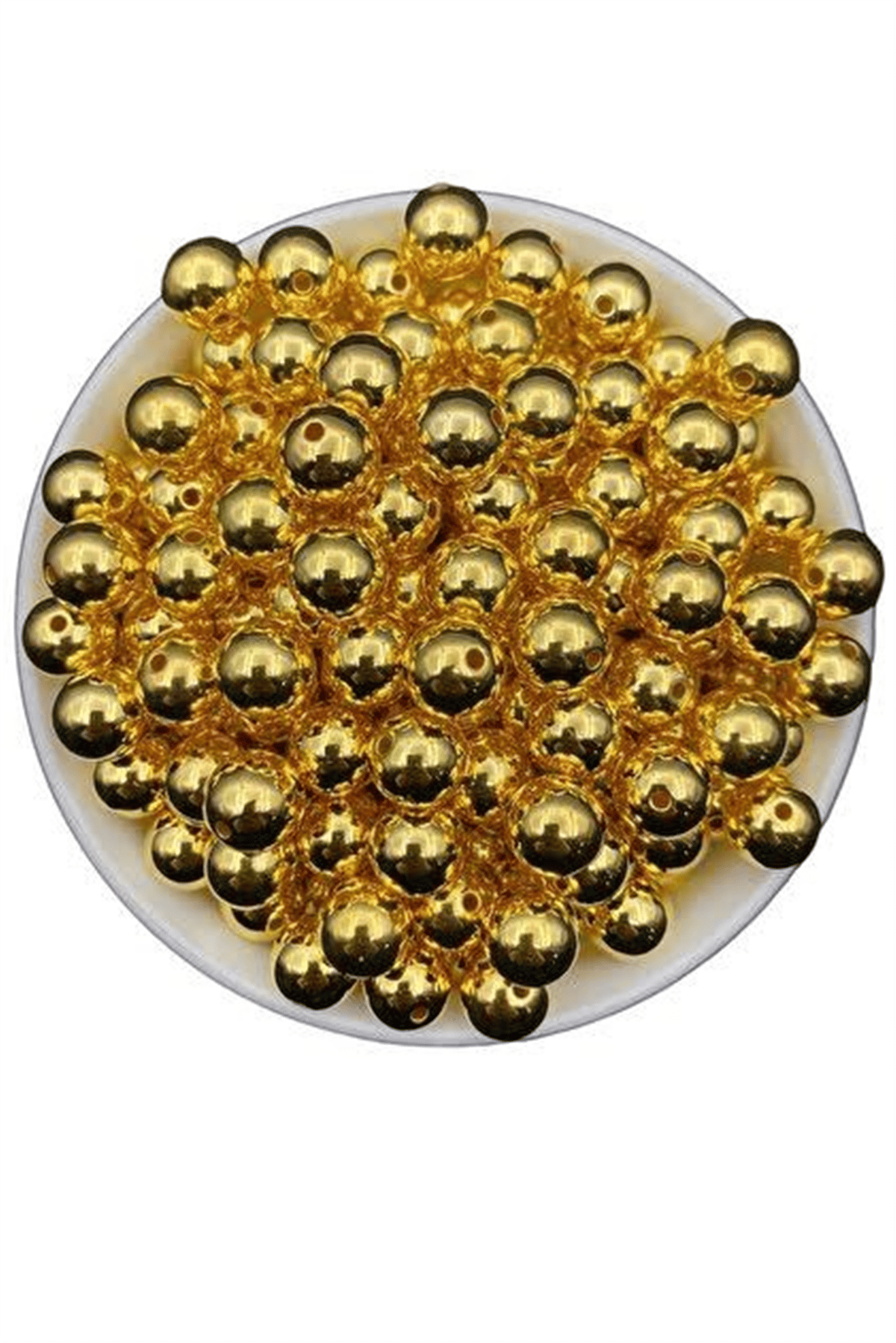 BONCUK PARLAK METALİK GOLD 12 MM 40 LI
