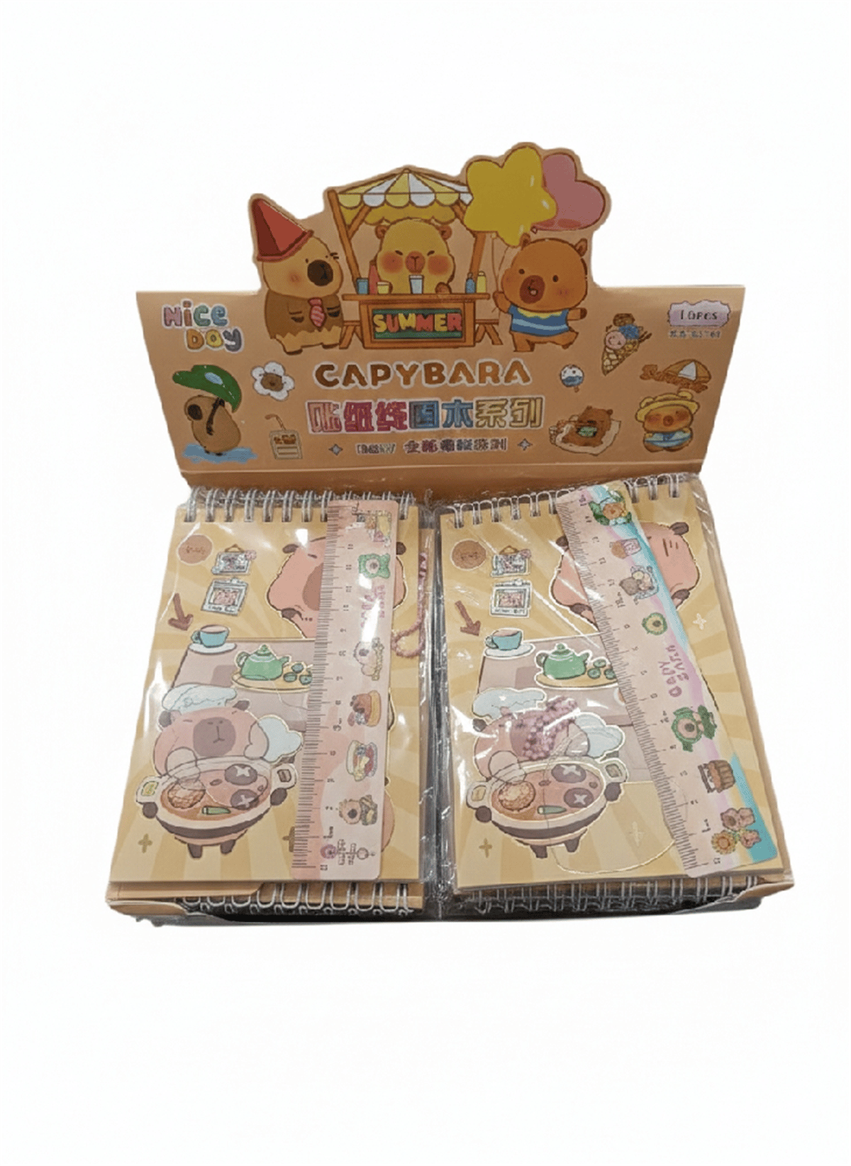 ÇNR 317 CAPYBARA STİCKERLİ+CETVELLİ NOT DEFTERİ 16LI KUTU *576