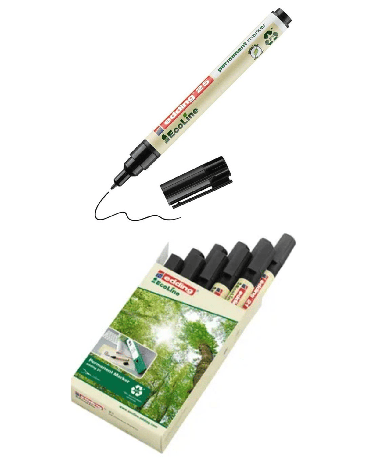 EDDİNG 25 ECOLİNE PERMANENT MARKER 1mm PK:10 LU