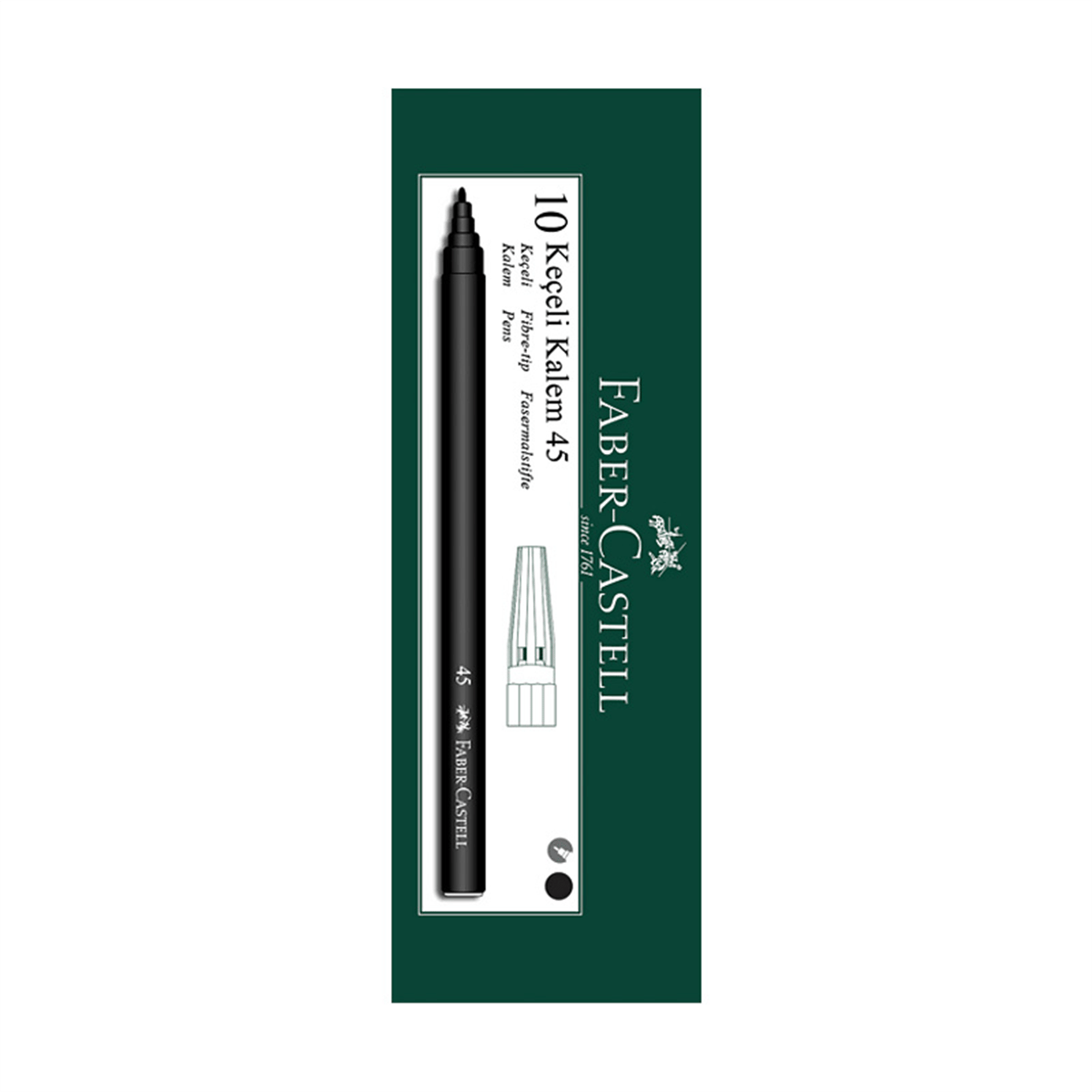 FABER 45 OFİCE KEÇELİ KALEM SİYAH PK:10 LU
