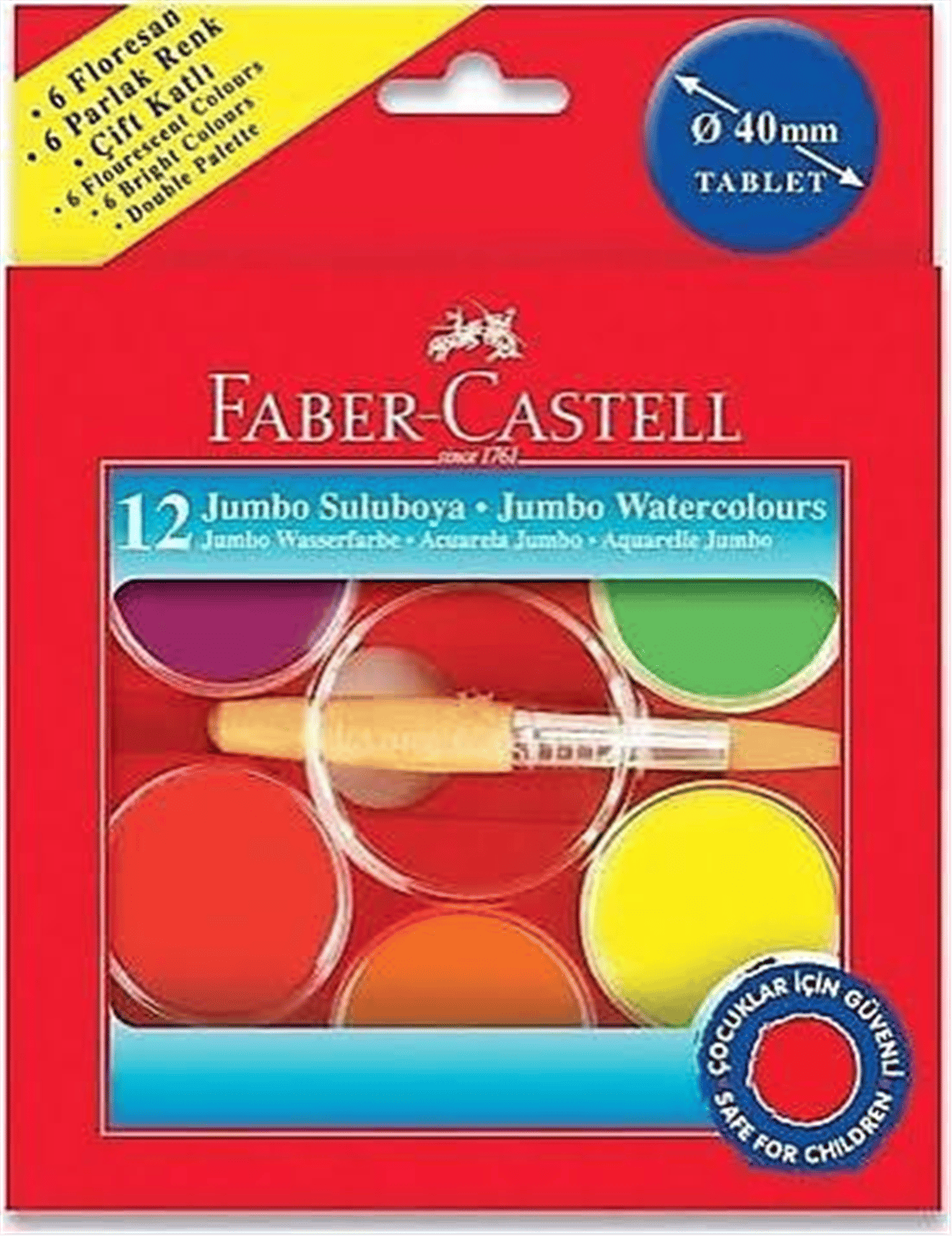 FABER CASTELL JUMBO SULU BOYA12 RENK