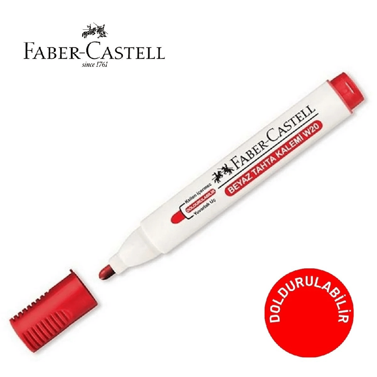 FABER CASTELL TAHTA KALEMİ W20 10 LU PK. KIRMIZI