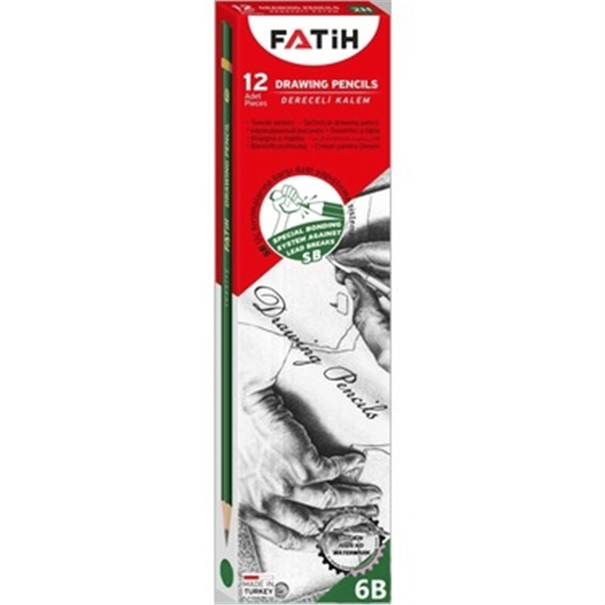 FATİH DERECELİ KALEM 6H 12Lİ *144