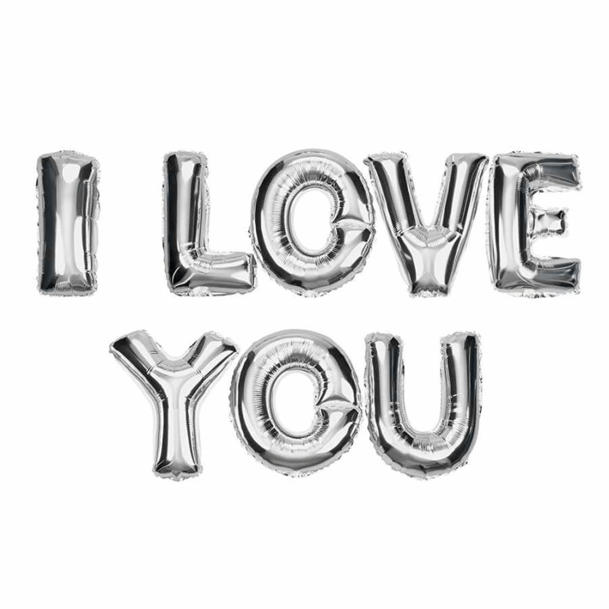 FOLYO BALON I LOVE YOU SET GÜMÜŞ RENK